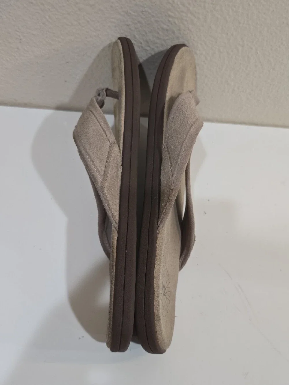 UGG Beige Suede Thong Sandals